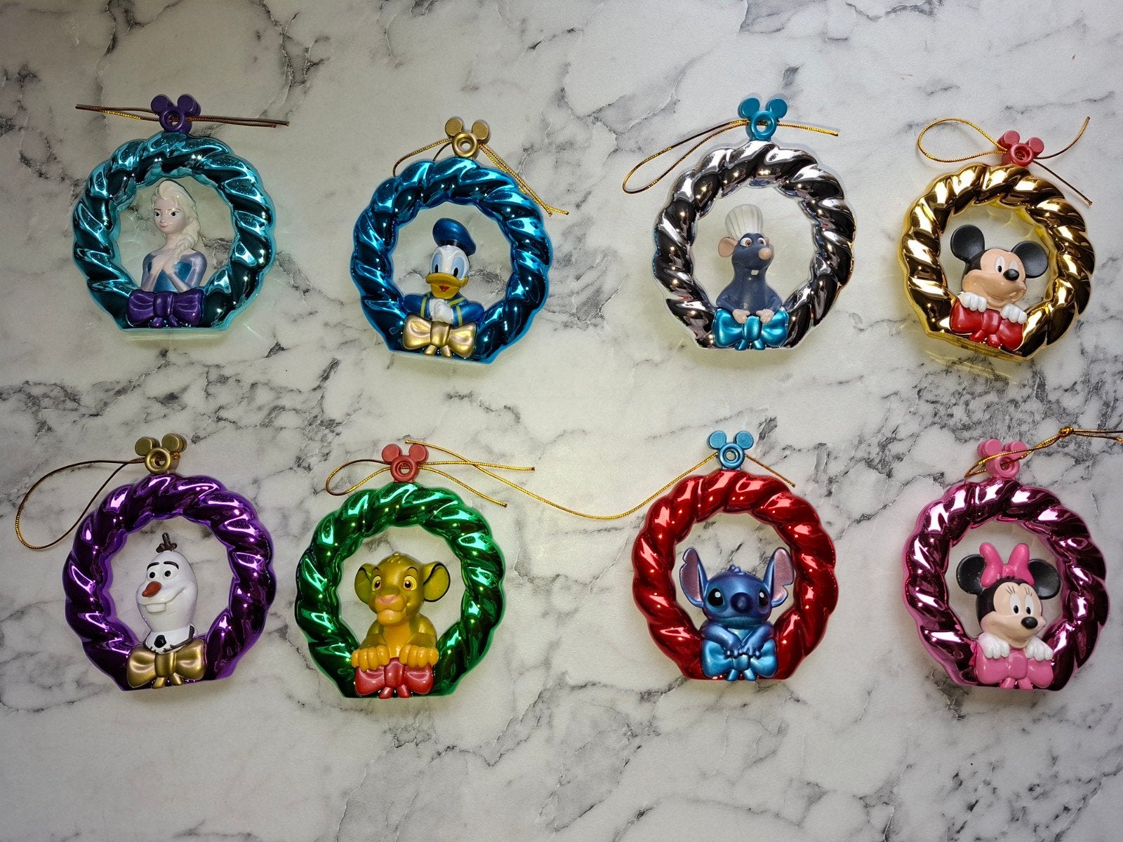 kerst hangers disney complete set, Ophalen of Verzenden, Zo goed als nieuw, Beeldje of Figuurtje