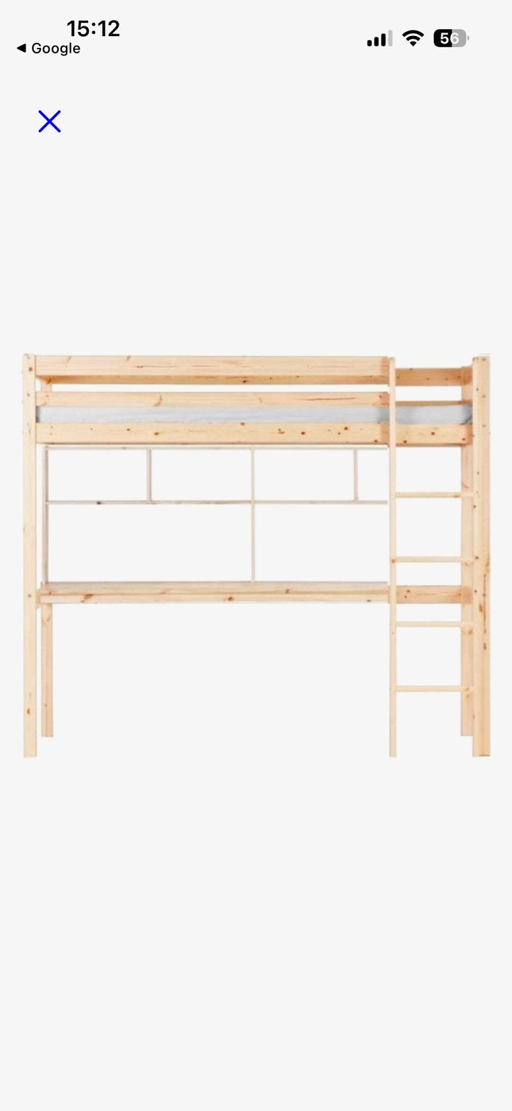 Hoogslaper Flexa Basic Hit met bureau - white wash, Ophalen, Gebruikt, Eenpersoons, 200 cm