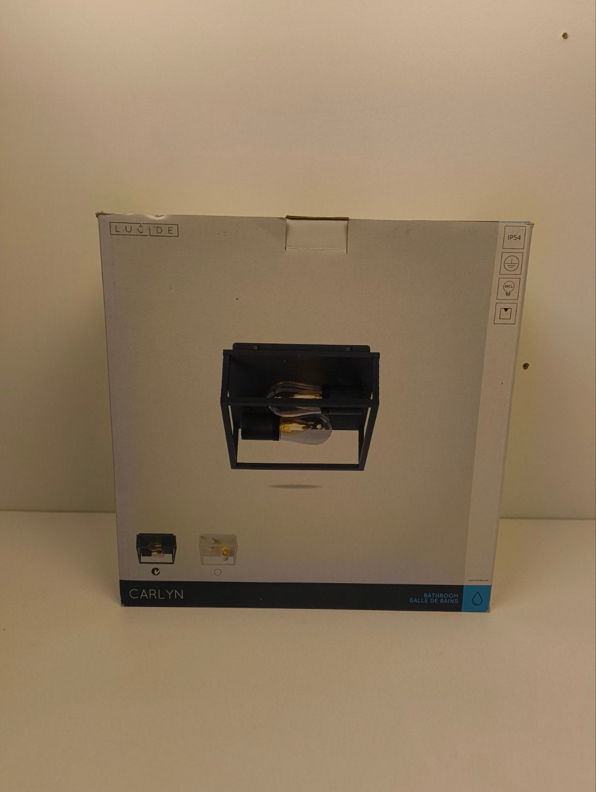 Lucide Carlyn Plafondlamp - Zwart, E14, IP54, Info@lucide.be, E14 (klein), Nieuw, Lucide