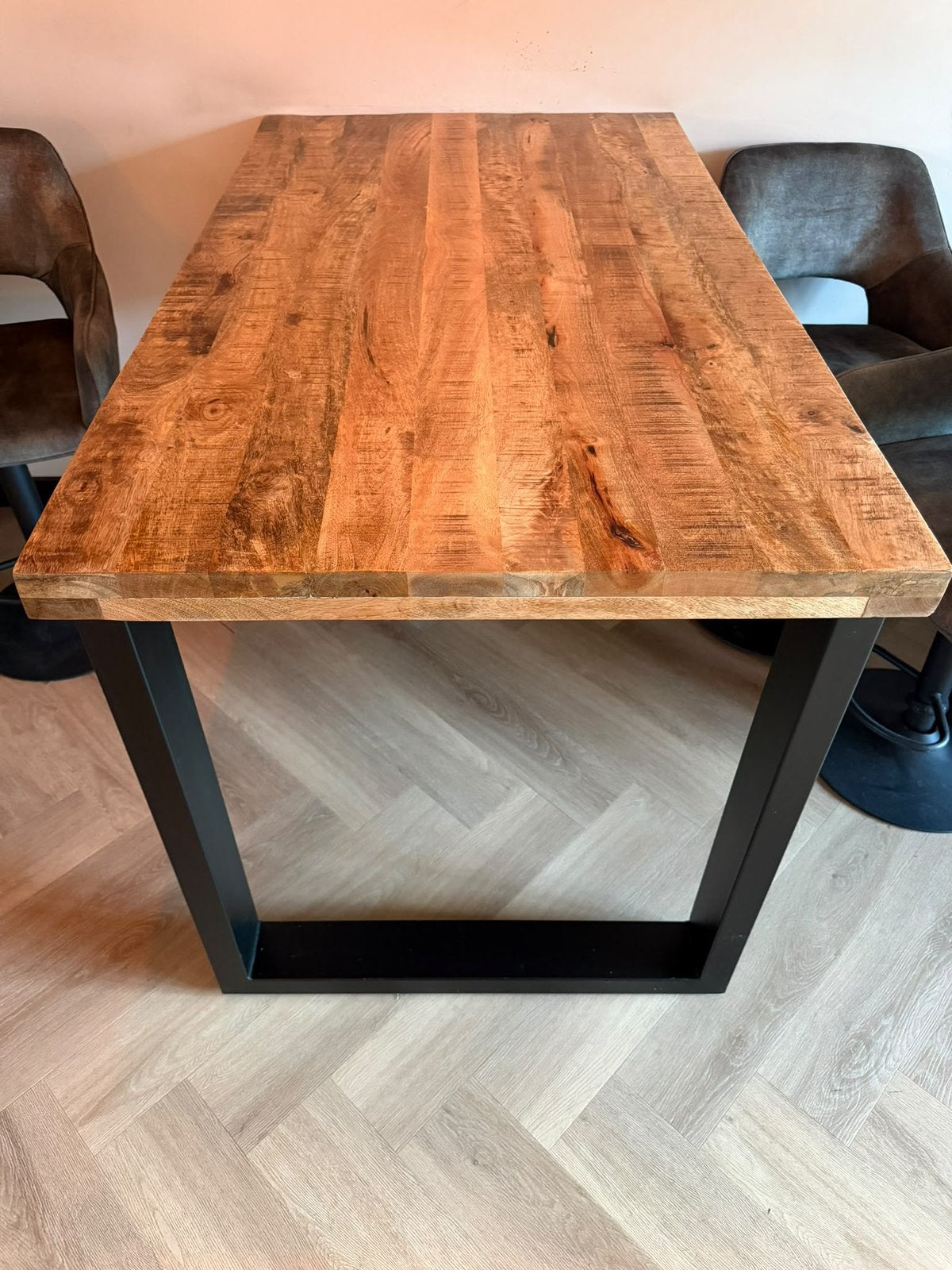 Hoge houten eettafel / bartafel Haco – 140x80x92 cm, Ophalen, 100 tot 150 cm, 50 tot 100 cm, Zo goed als nieuw
