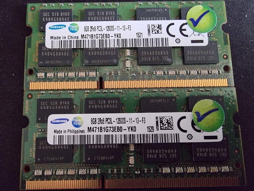 16GB (2x8GB DDR3 PC3L-12800 1600Mhz 2Rx8 SamsunG, Computers en Software, 1600mhz, DDR3, Ophalen of Verzenden, Zo goed als nieuw