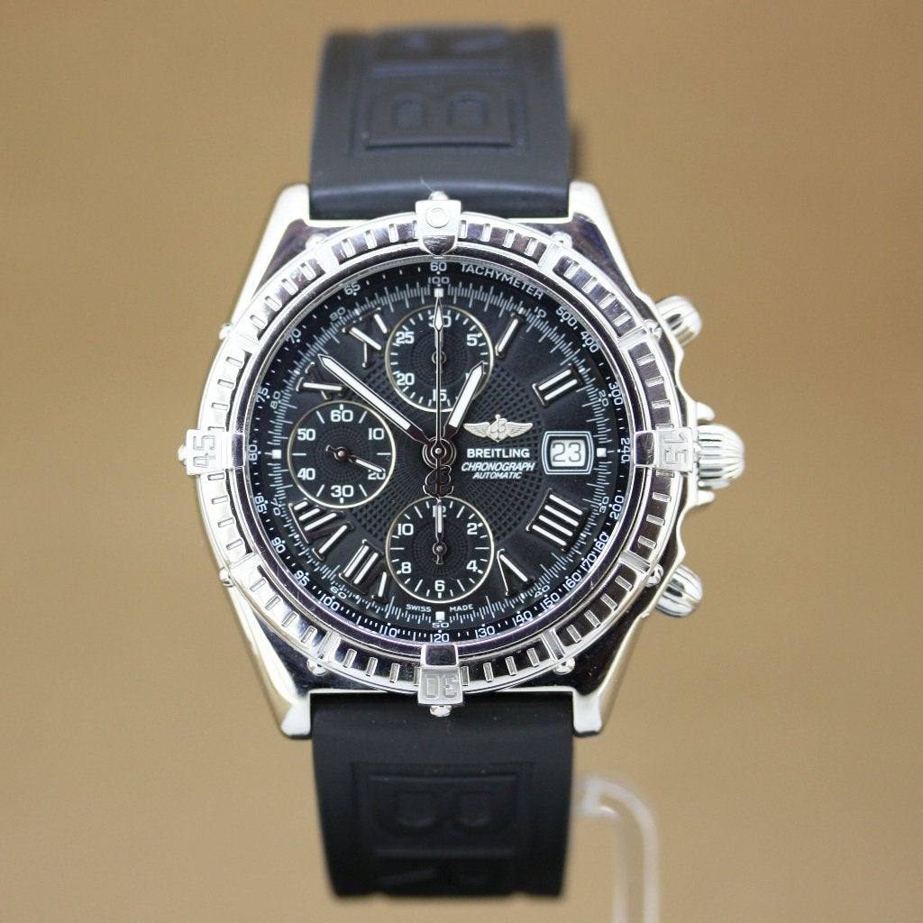 Breitling Crosswind Black A13055 Steel, Staal, Breitling, Polshorloge, Ophalen of Verzenden