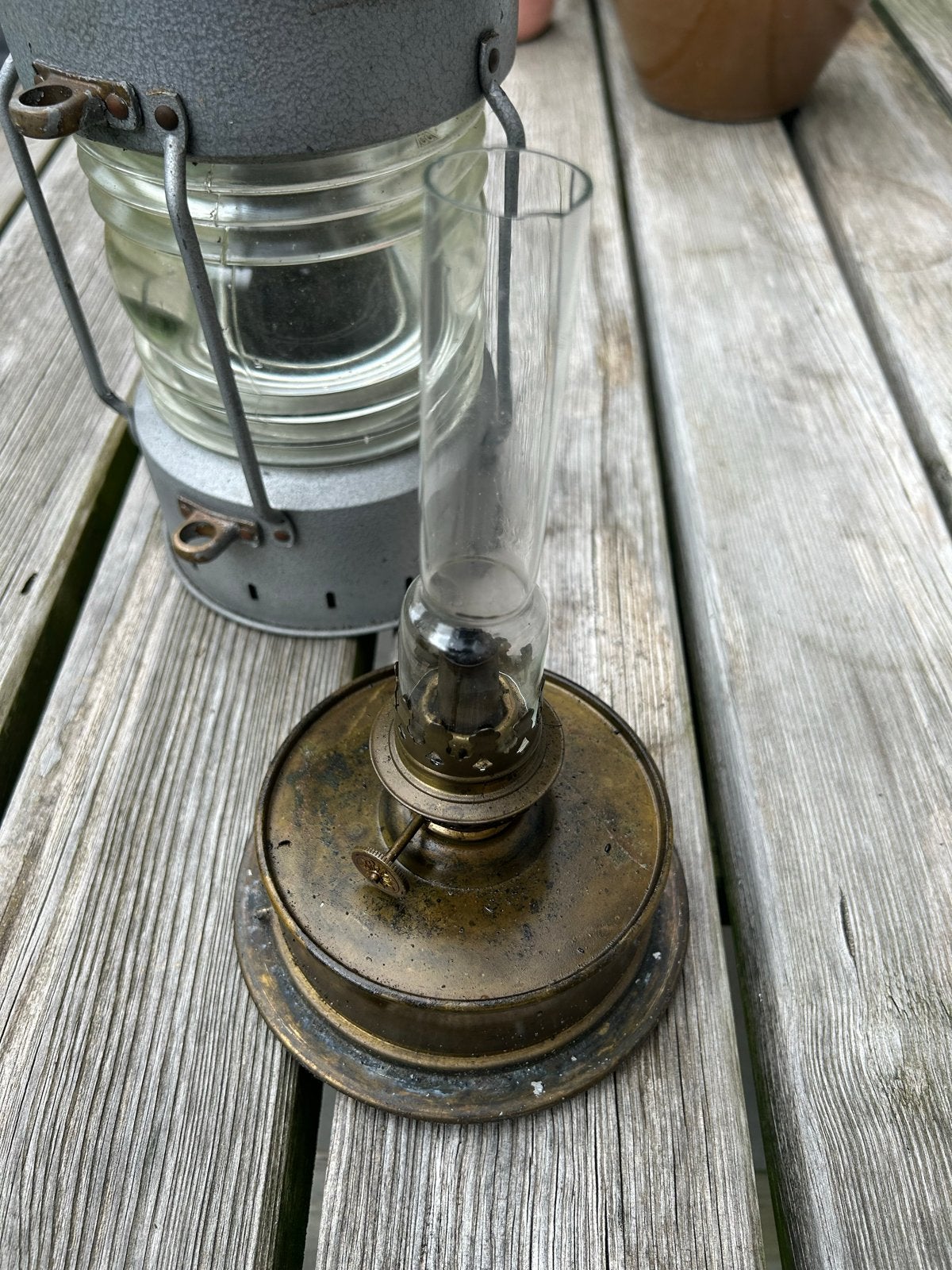 Vintage Ankerlicht scheepslamp - Olie/Petroleum, Ophalen of Verzenden