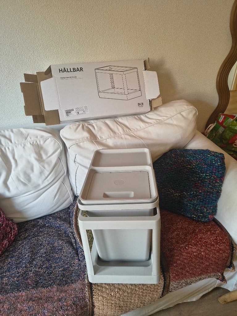 Inbouwprullenbak 22L (Hallbar), Ophalen, Nieuw, Wit