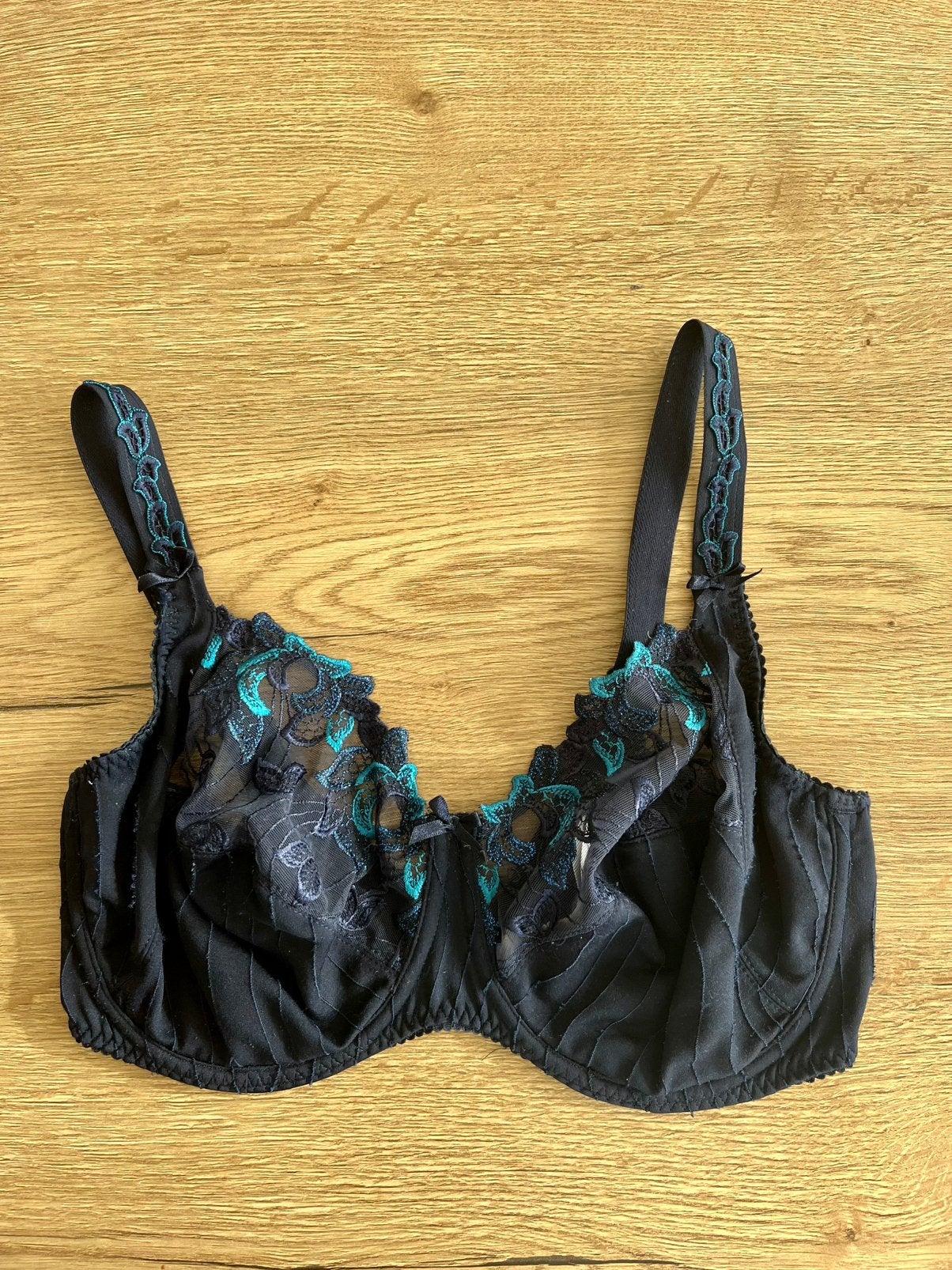 Prima donna 80F Deauville marine met aqua borduur, BH, Verzenden, Blauw
