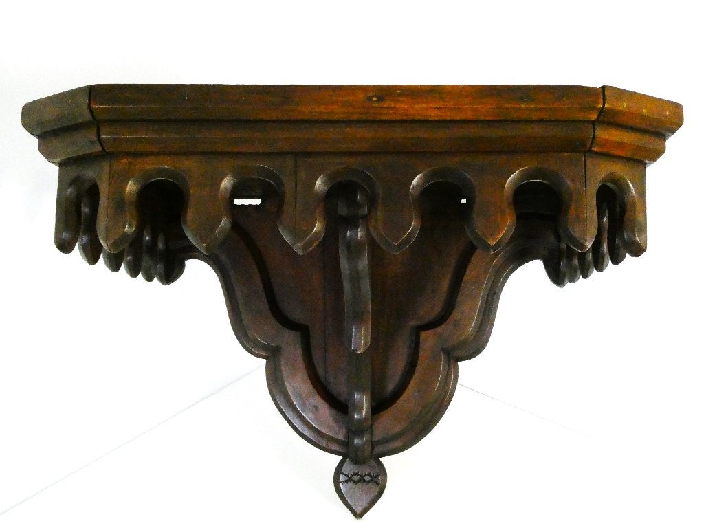 Grote antieke neogotische wandconsole console kerk klooster, Antiek en Kunst, Antiek | Religie, Ophalen of Verzenden