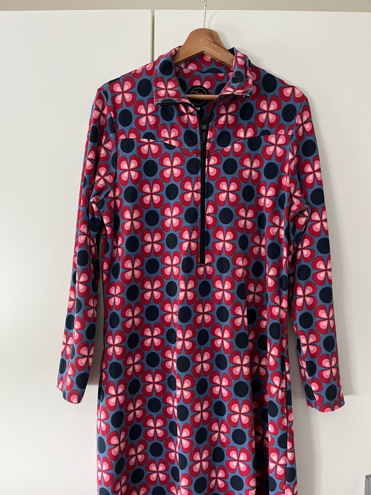 Tante Betsy jurk maat XL, Blauw, Maat 46/48 (XL) of groter, Ophalen of Verzenden, Zo goed als nieuw