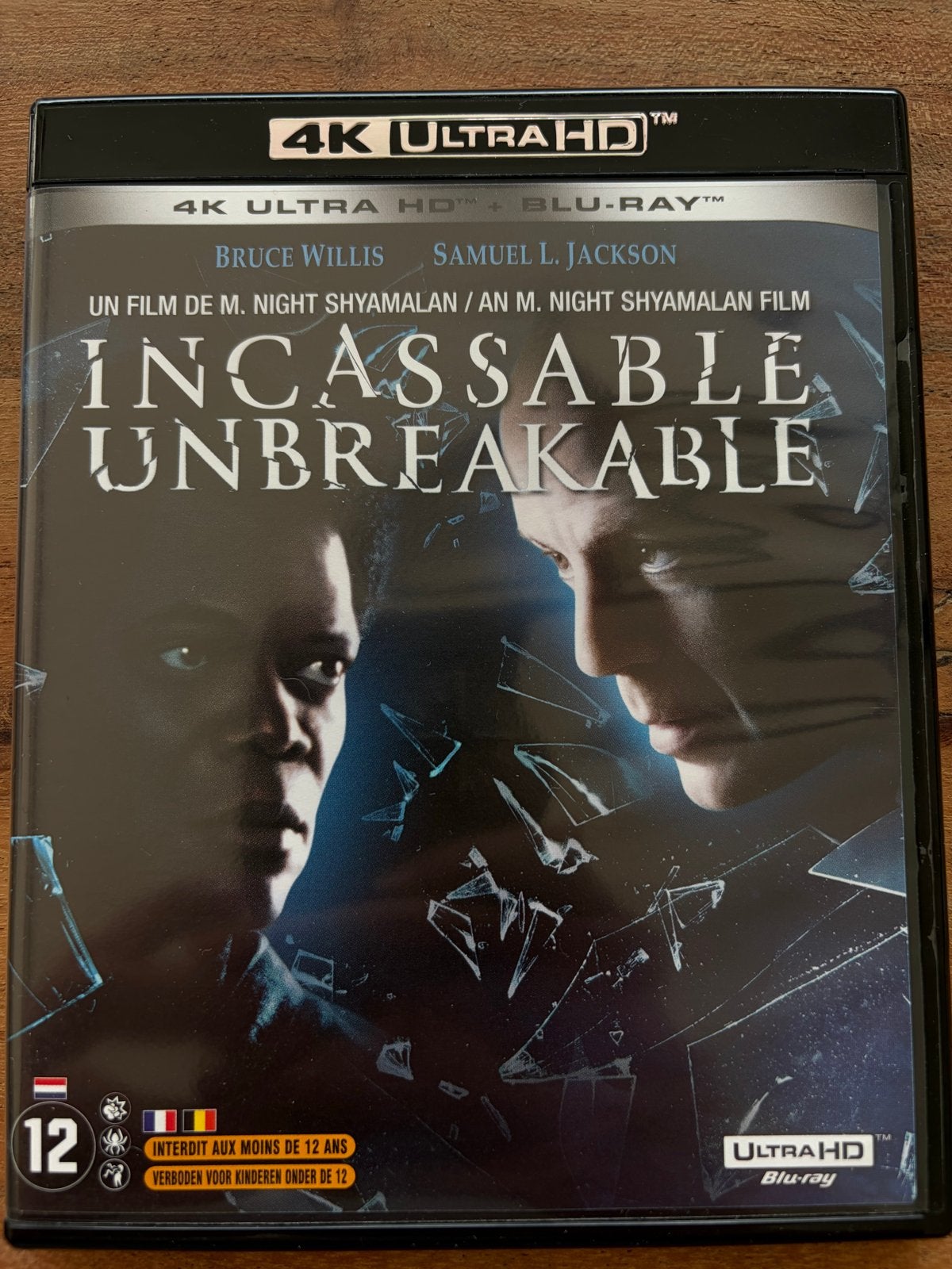 Unbreakable 4K Ultra HD + Blu-ray - Bruce Willis, Cd's en Dvd's, Blu-ray, Ophalen of Verzenden, Nieuw in verpakking, Thrillers en Misdaad