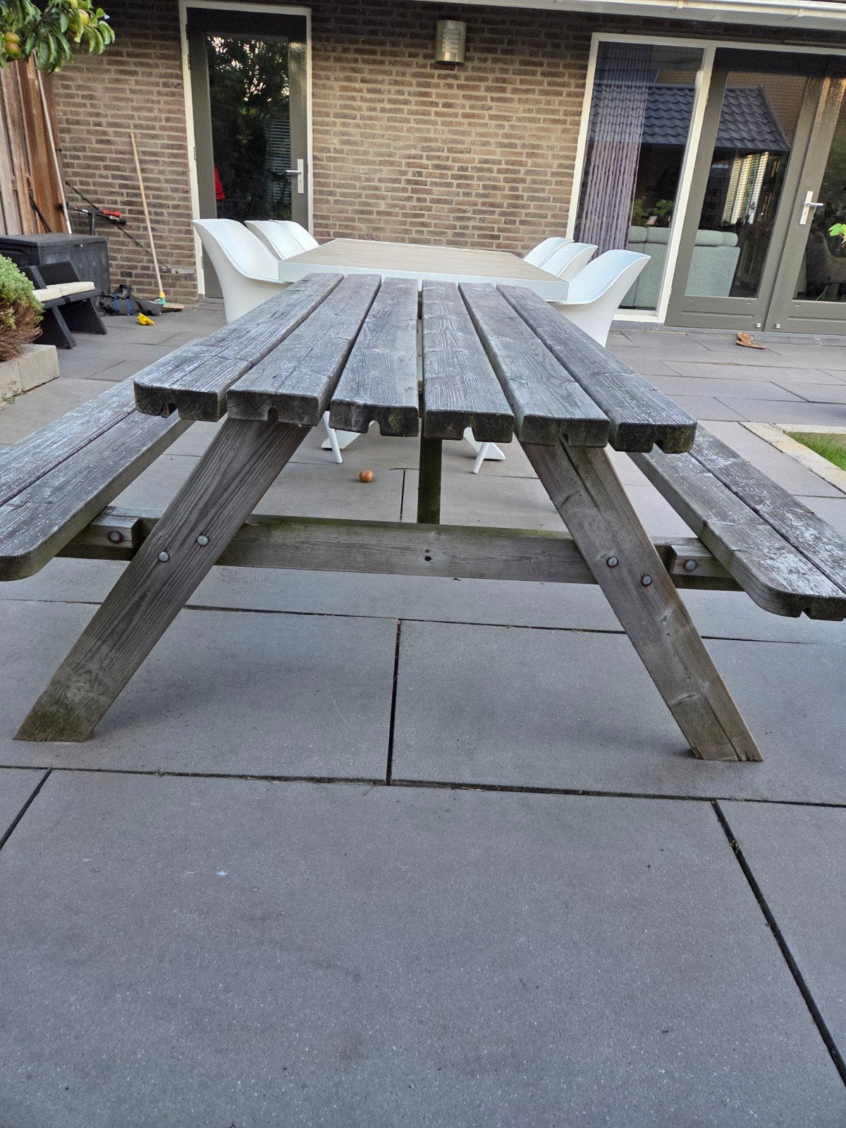 Gebruikte houten picknicktafel, Ophalen, Gebruikt, Rechthoekig, Hout