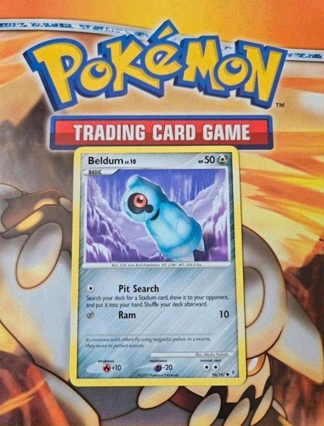 Beldum 90/147 Platinum Supreme Victors pokemon kaart, Ophalen of Verzenden, Zo goed als nieuw, Losse kaart