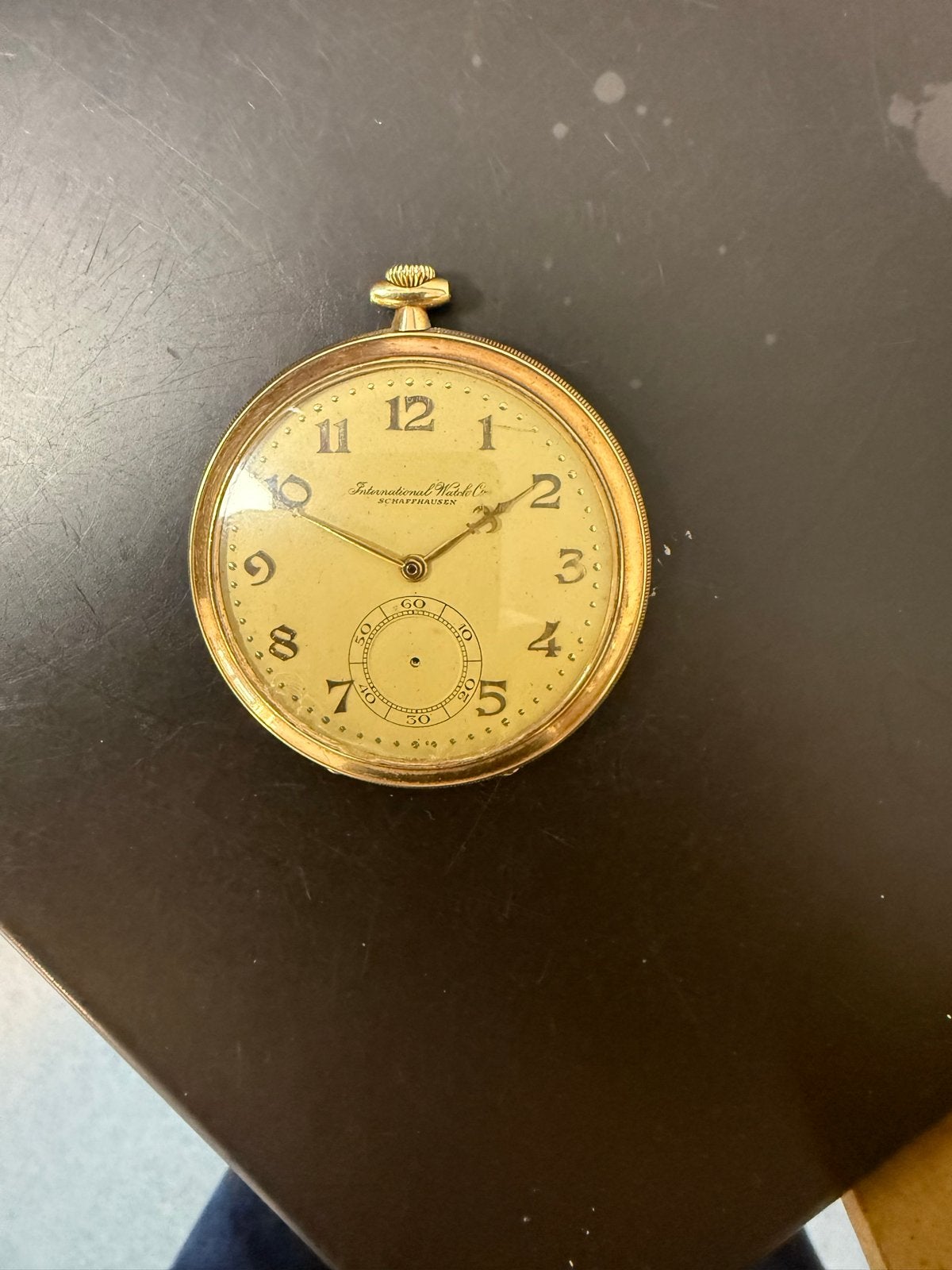 IWC Zakhorloge 14 krt goud balans is eruit geschoten, Ophalen of Verzenden, Goud, Zakhorloge, Overige merken