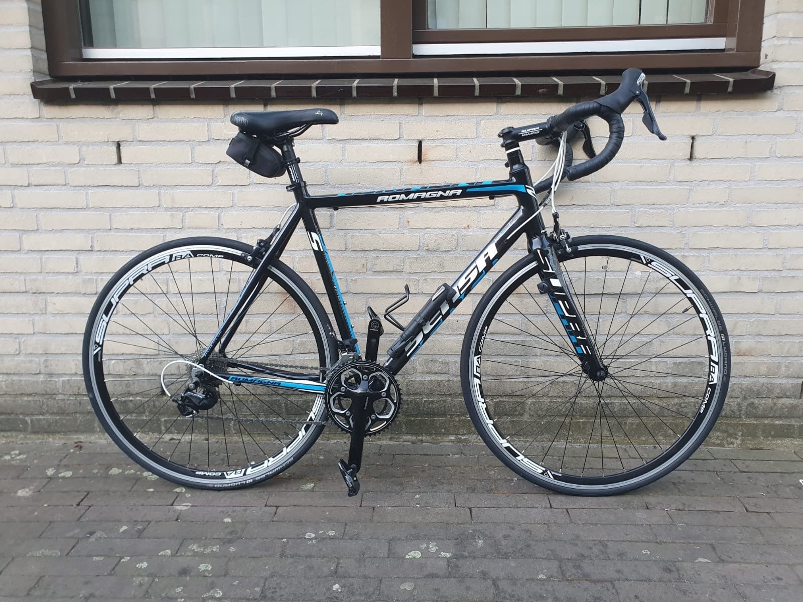 Sensia Romagna racefiets - Zwart/Blauw,, Overige merken, 28 inch, Gebruikt, Aluminium