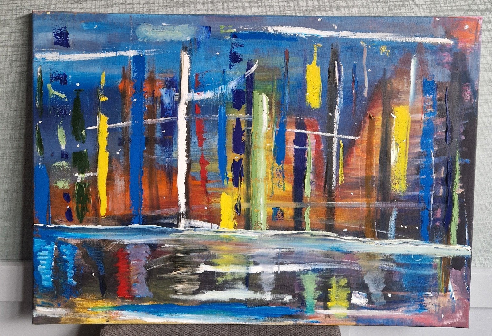 abstract kunstwerk- schilderij, Antiek en Kunst, Kunst | Schilderijen | Abstract, Ophalen