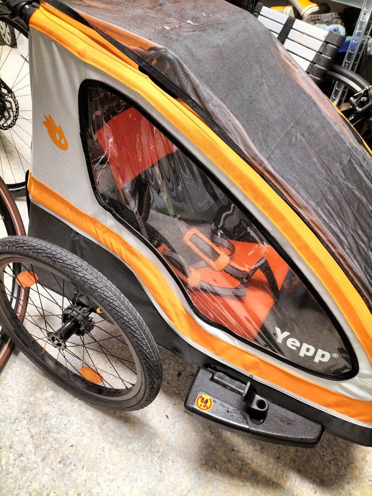 Yepp Solo Fietskar - Compleet met accessoires, Ophalen, Gebruikt, Kinderkar, Yepp
