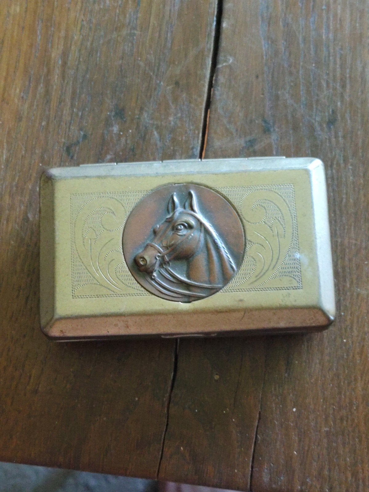 Messing Sigarendoosje Paardenhoofd - Groningen 1964, Ophalen of Verzenden