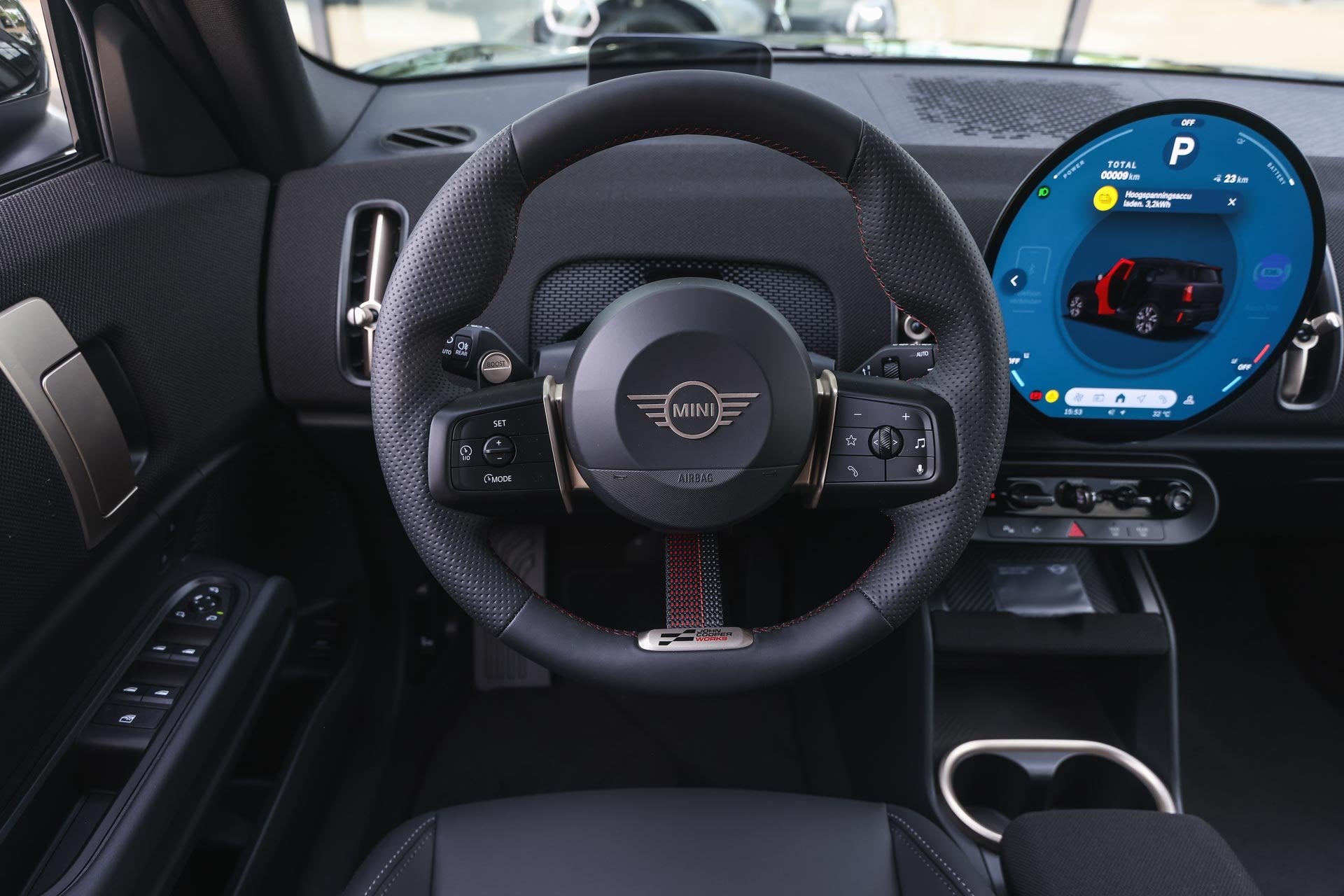 MINI Countryman E / John Cooper Works / Pakket S / 20" JCW F, Zwart, Countryman, Zwart, Leder