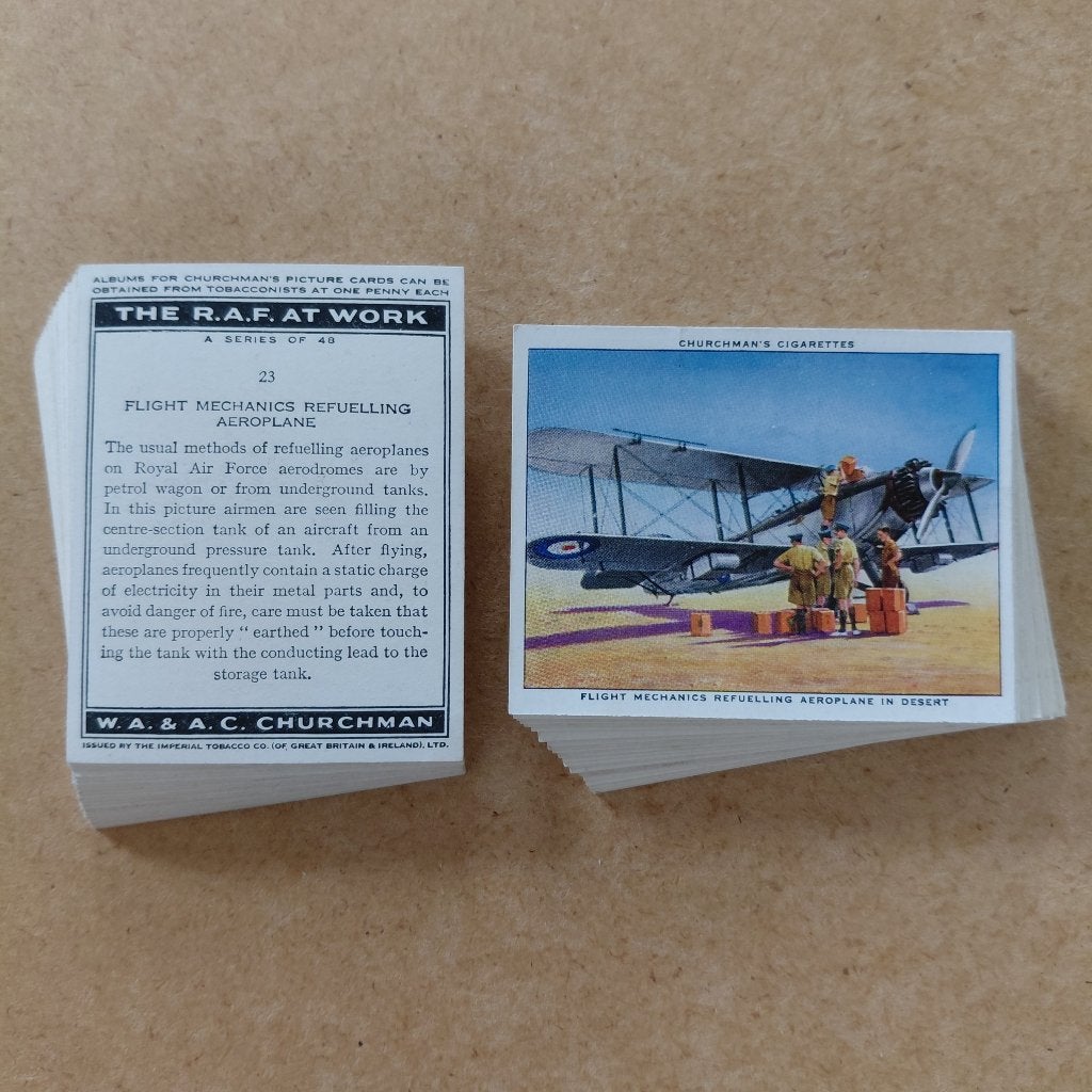The RAF at Work complete set 48 L cigarette cards 1938, Verzamelen, Militaria | Tweede Wereldoorlog, Ophalen, Luchtmacht, Engeland