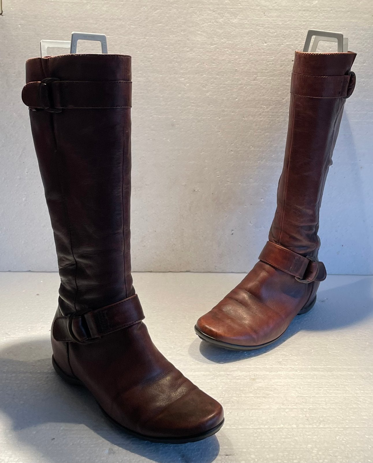 Ecco Comfort chique hoge dames laarzen 38 bruin, Hoge laarzen, Bruin, Ophalen of Verzenden, Gedragen