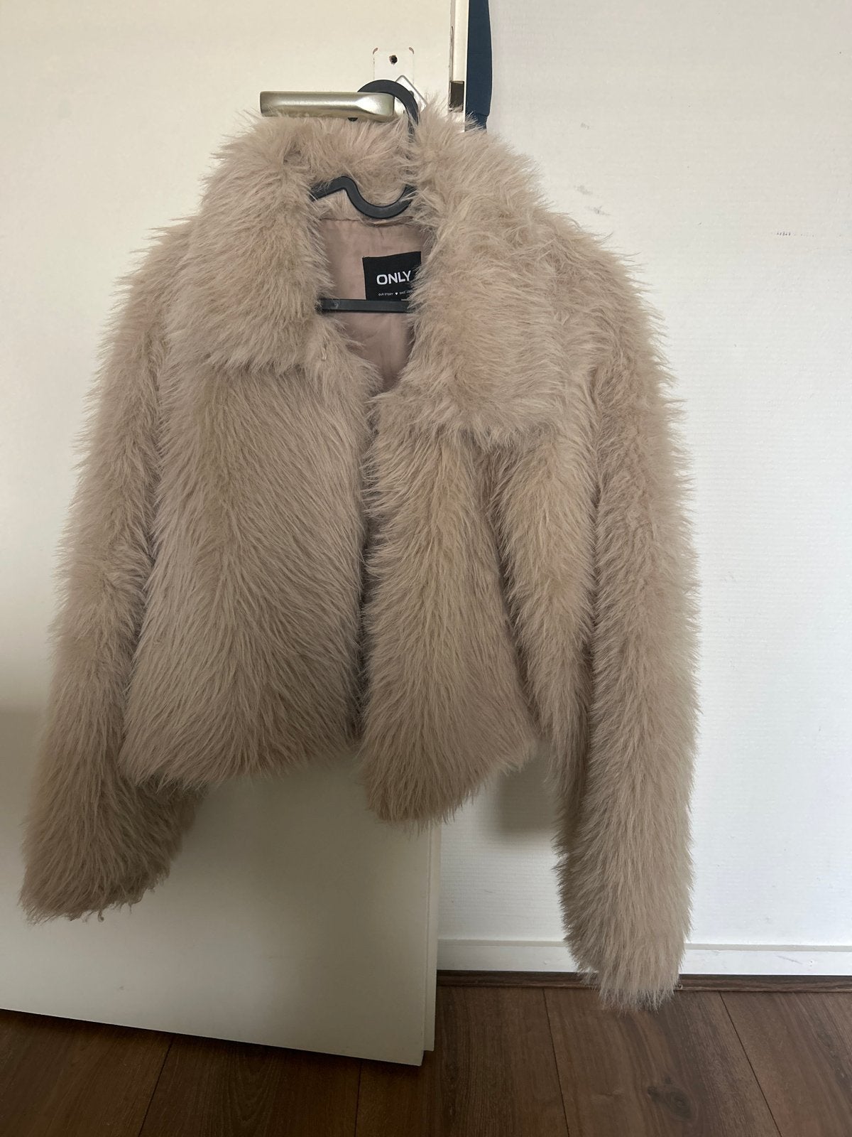 Bontjas Maat S, Ophalen of Verzenden, Gedragen, Maat 36 (S), Beige