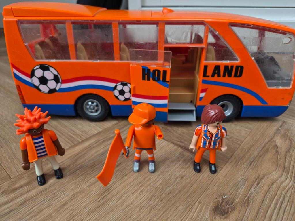 Holland oranje spelersbus Playmobil, Ophalen of Verzenden, Gebruikt, Los playmobil