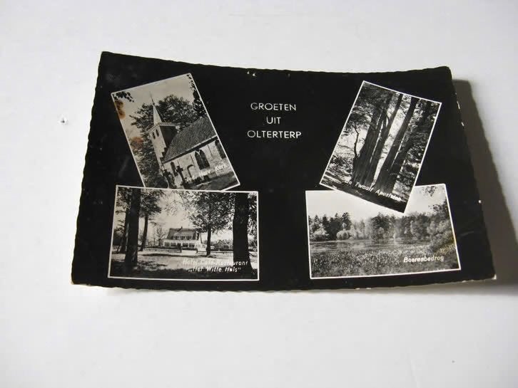 Groeten uit Olterterp 4 luik, Ophalen of Verzenden, 1940 tot 1960, Gelopen, Friesland