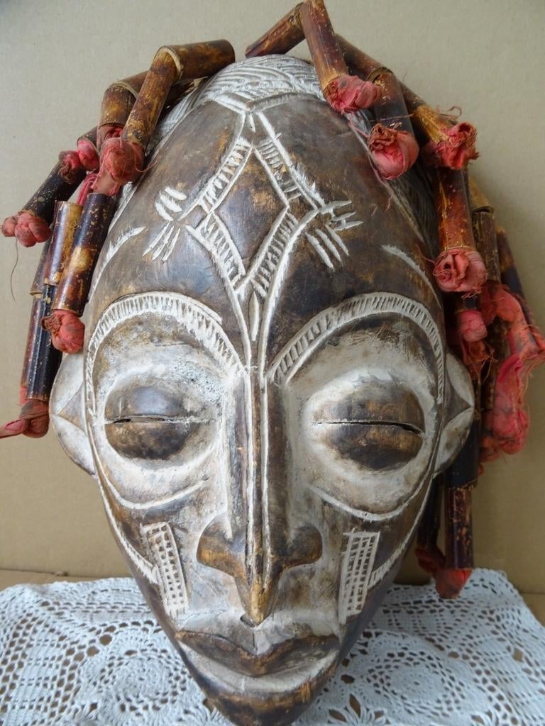 Afrikaans masker Chokwe masker Angola of Congo 36cm 1970, Antiek en Kunst, Ophalen of Verzenden