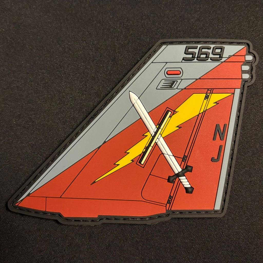 US Navy F-18 Growler Demo Team VAQ-129 Tail Patch, Ophalen of Verzenden, Luchtmacht, Amerika, Embleem of Badge
