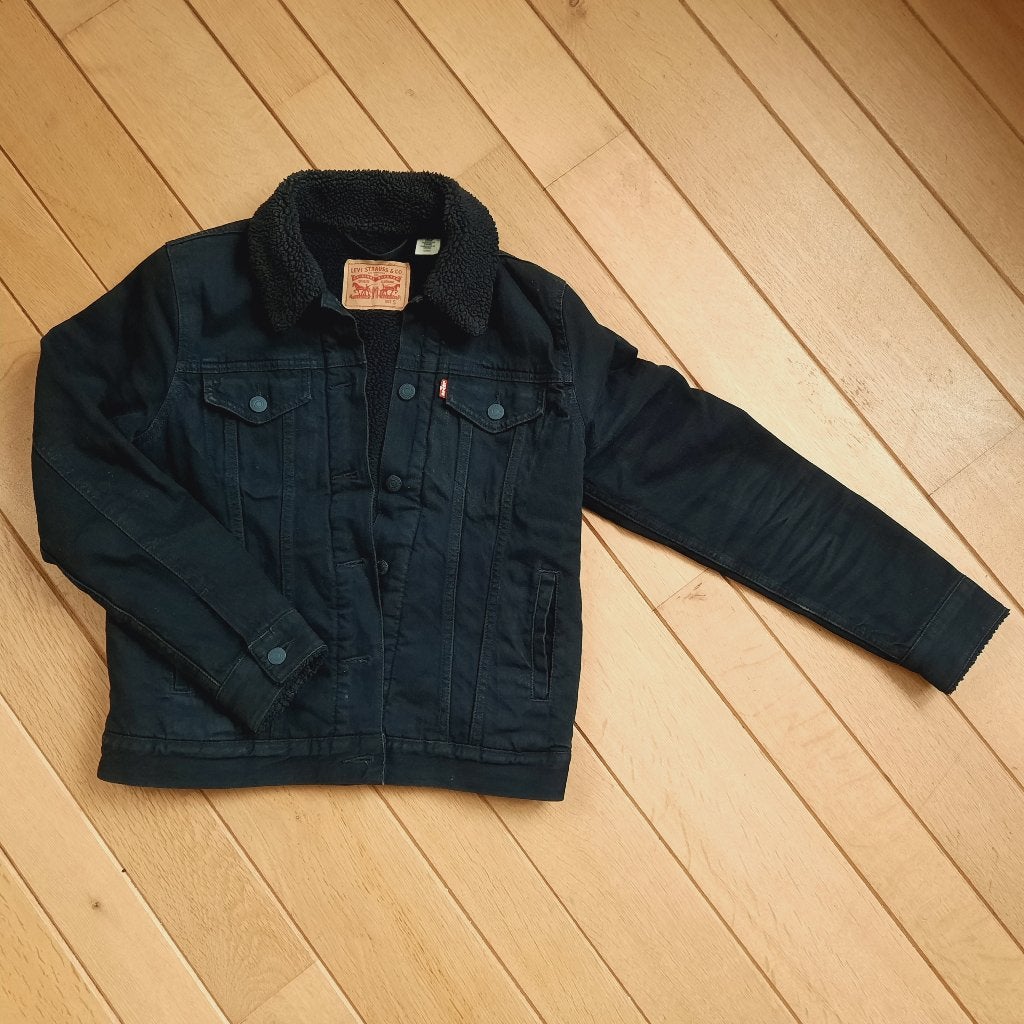 LEVI's gevoerd spijkerjack zwart maat S - nieuw -, Levi's, Ophalen of Verzenden, Nieuw, Zwart