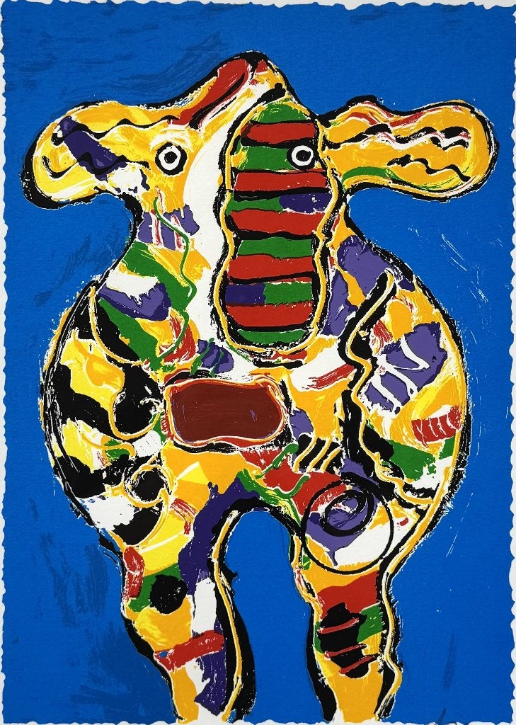 626. Zeefdruk, Peter Diem - "Koe Blauw Diëm", 2000, Ophalen of Verzenden