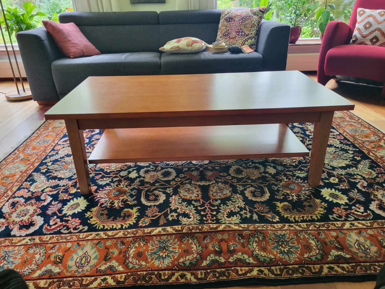 Salon tafel kersenhout 50€., Ophalen, 100 tot 150 cm, 50 tot 100 cm, Zo goed als nieuw