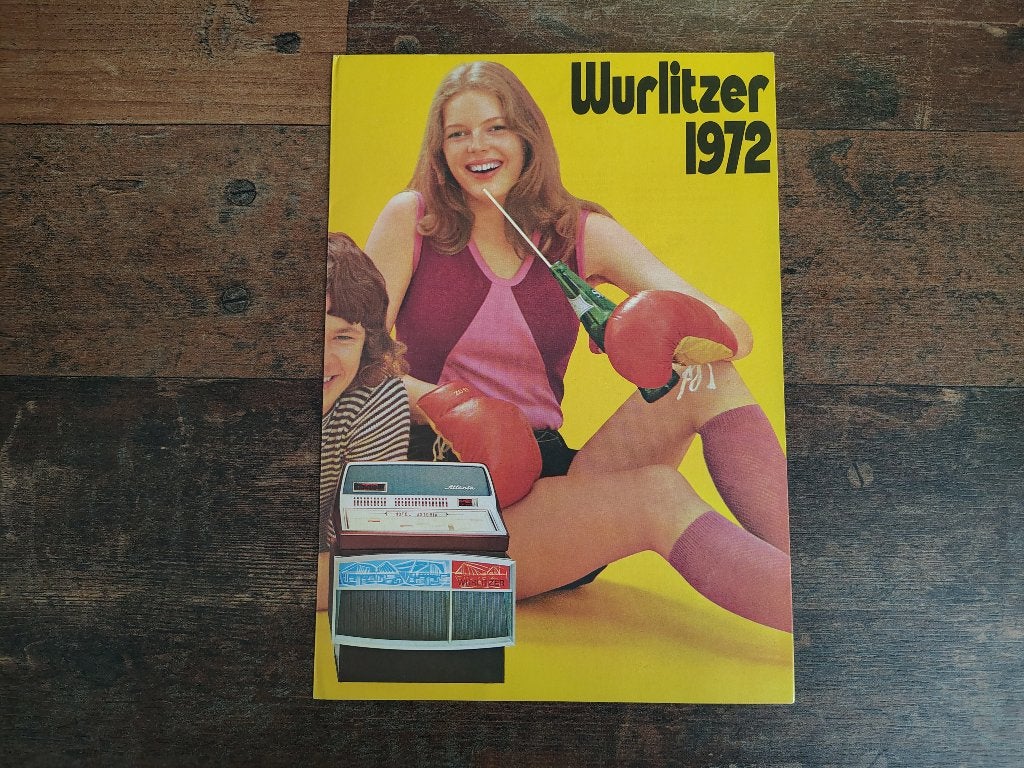 Folder: Wurlitzer Programma (1972) jukebox, Verzenden, Gebruikt, 1950 tot 1960, Seeburg