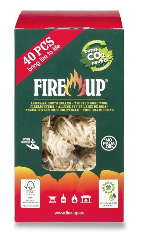 Fire up aanmaakhoutwol 40 stuks, Ophalen of Verzenden, Nieuw
