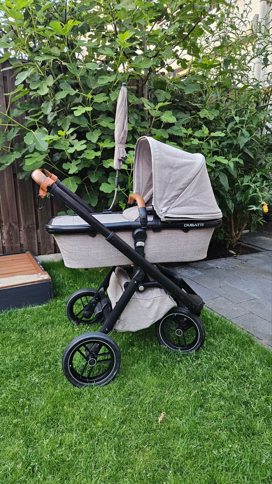 Dubatti One kinderwagen + accessoires, Gebruikt, Verstelbare duwstang, Ophalen, Kinderwagen