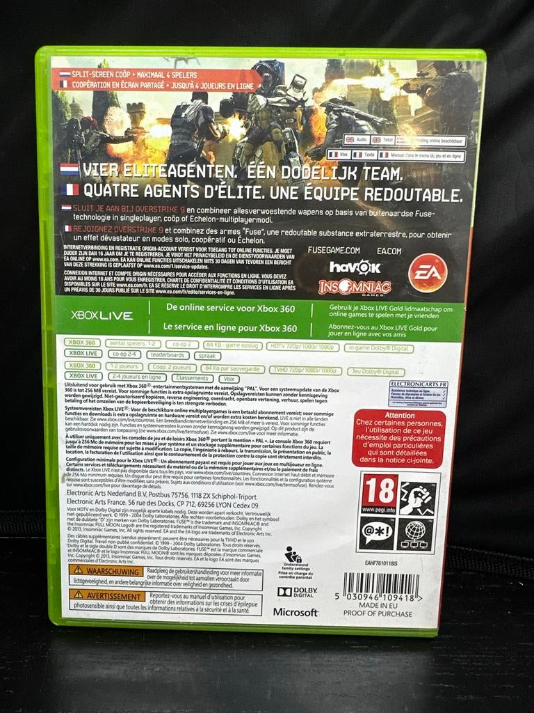 Fuse - Xbox 360, Spelcomputers en Games, Vanaf 18 jaar, Shooter, Eén computer, Ophalen of Verzenden
