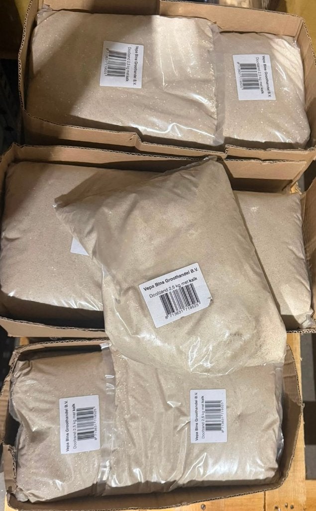 Zakjes doofzand met kalk - 2,5 kg. (voor in asbak etc), Ophalen, Nieuw