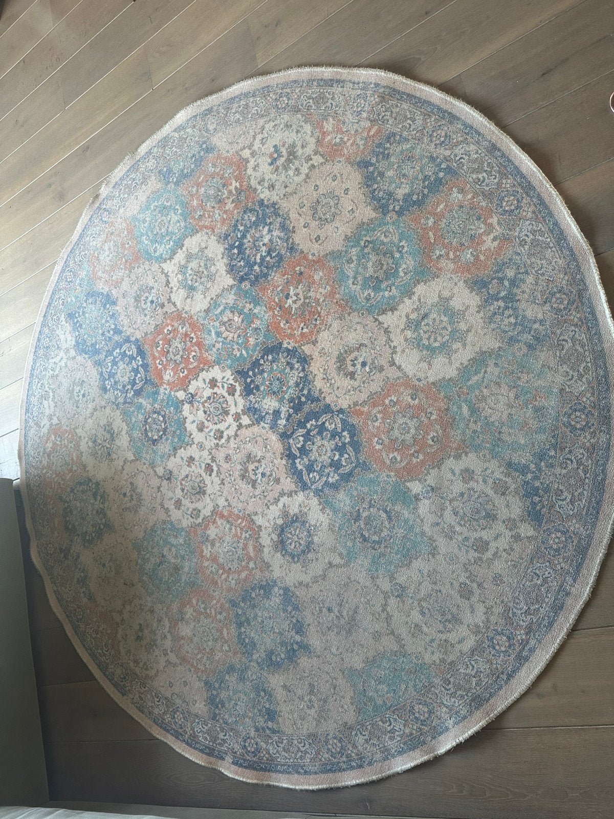 Rond Vintage vloerkleed volero 200 cm, Ophalen, Zo goed als nieuw, Rond, Metaal