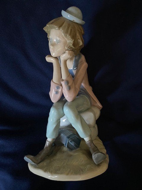 Lladro Clown Thinking 5058, Ophalen of Verzenden, Zo goed als nieuw, Overige typen