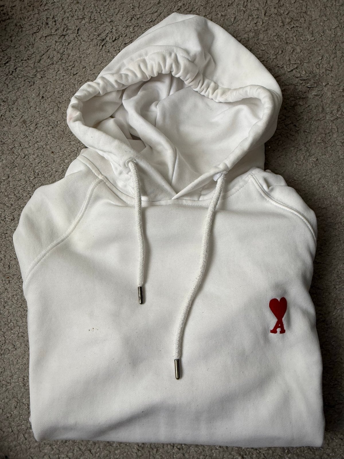 Ami Paris Hoodie Wit - Maat M, Ophalen of Verzenden, Zo goed als nieuw, Maat 48/50 (M), Wit