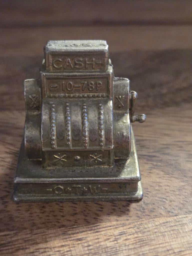 Miniatuur Kassa Puntenslijper - Vintage antiek, Ophalen of Verzenden