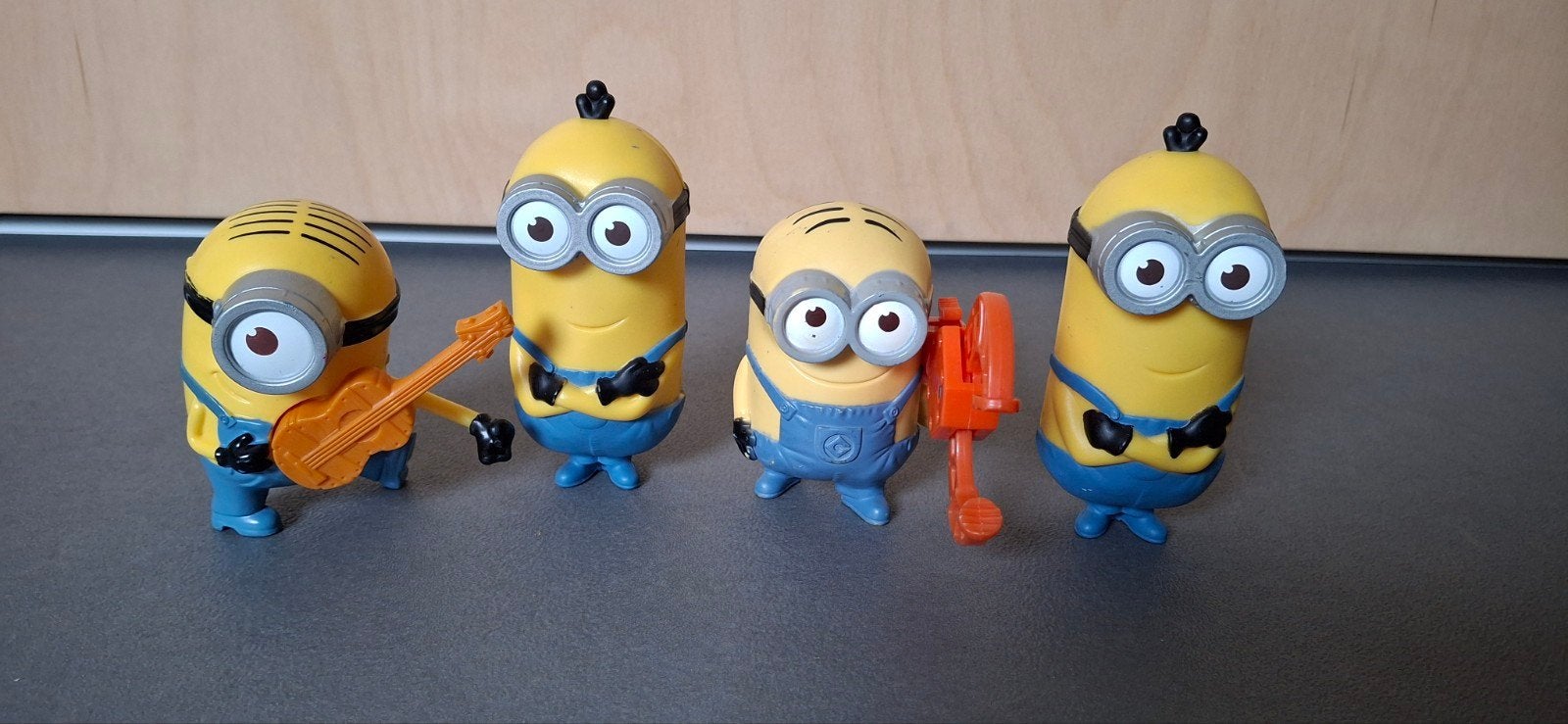 Minions Speelfiguren Set met geluid -  vier stuks, Ophalen of Verzenden, Zo goed als nieuw
