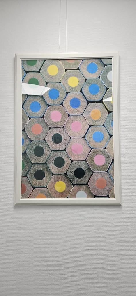 Schilderij met potloden, Ophalen, Zo goed als nieuw, Foto of Poster, 75 cm of meer