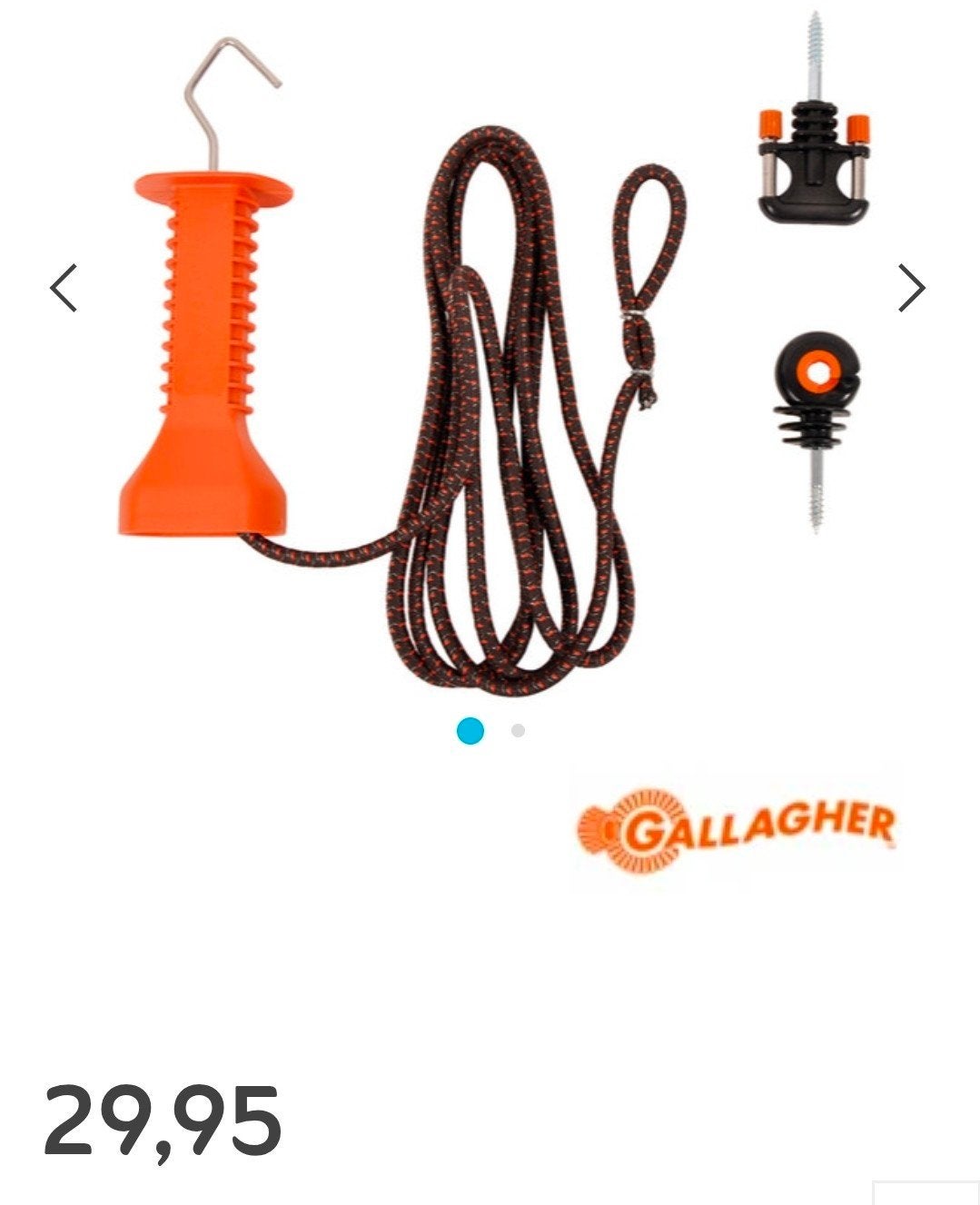 8 complete Gallagher doorgangsets elastisch cord, Weidegang