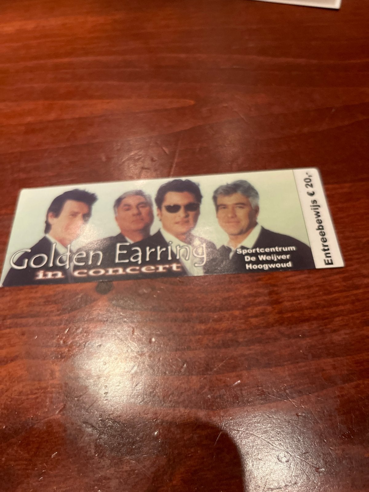 Kaart golden earring 2005