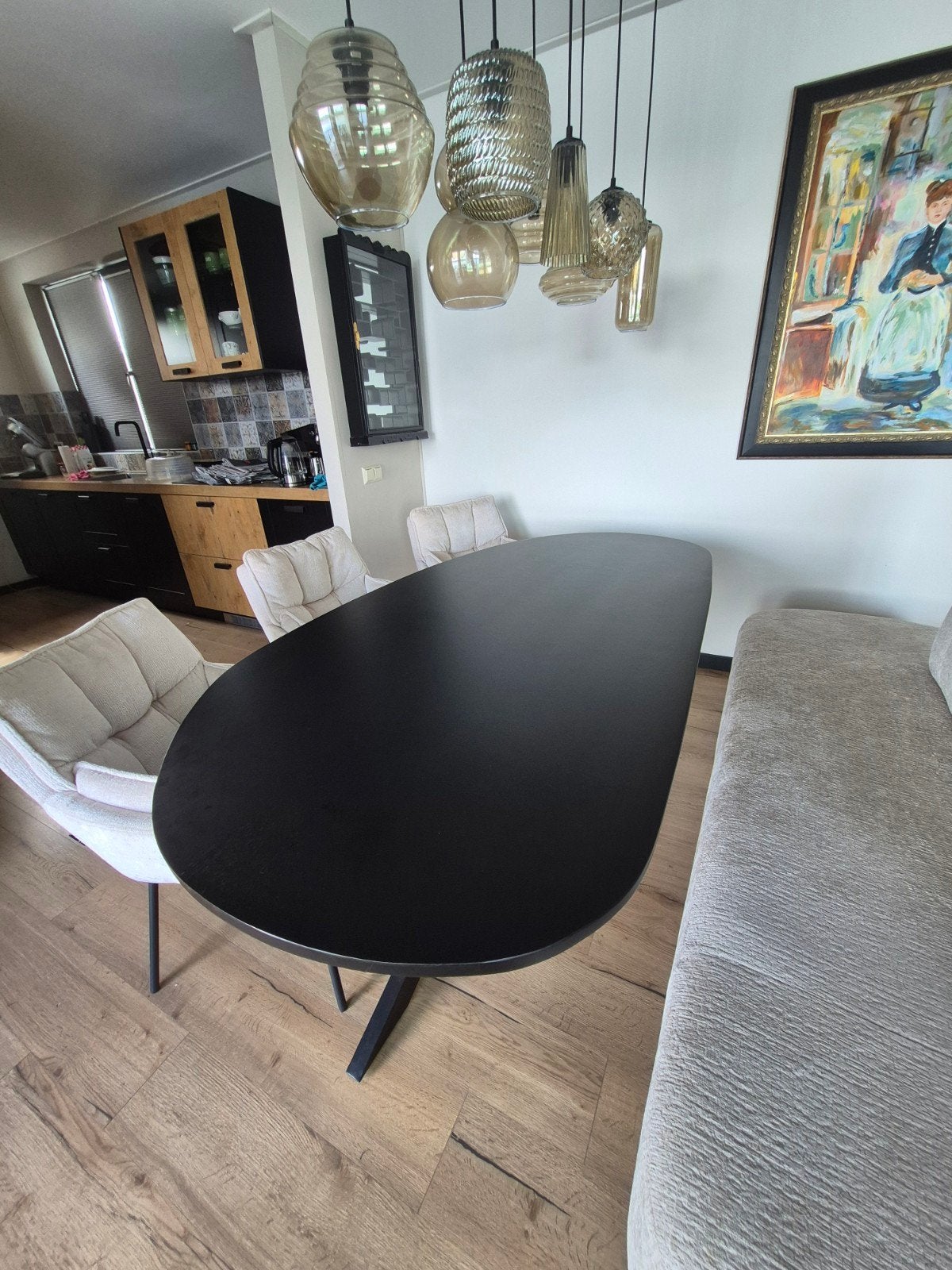 Organische eettafel., Huis en Inrichting, Tafels | Eettafels, Ophalen, 200 cm of meer, 50 tot 100 cm, Zo goed als nieuw