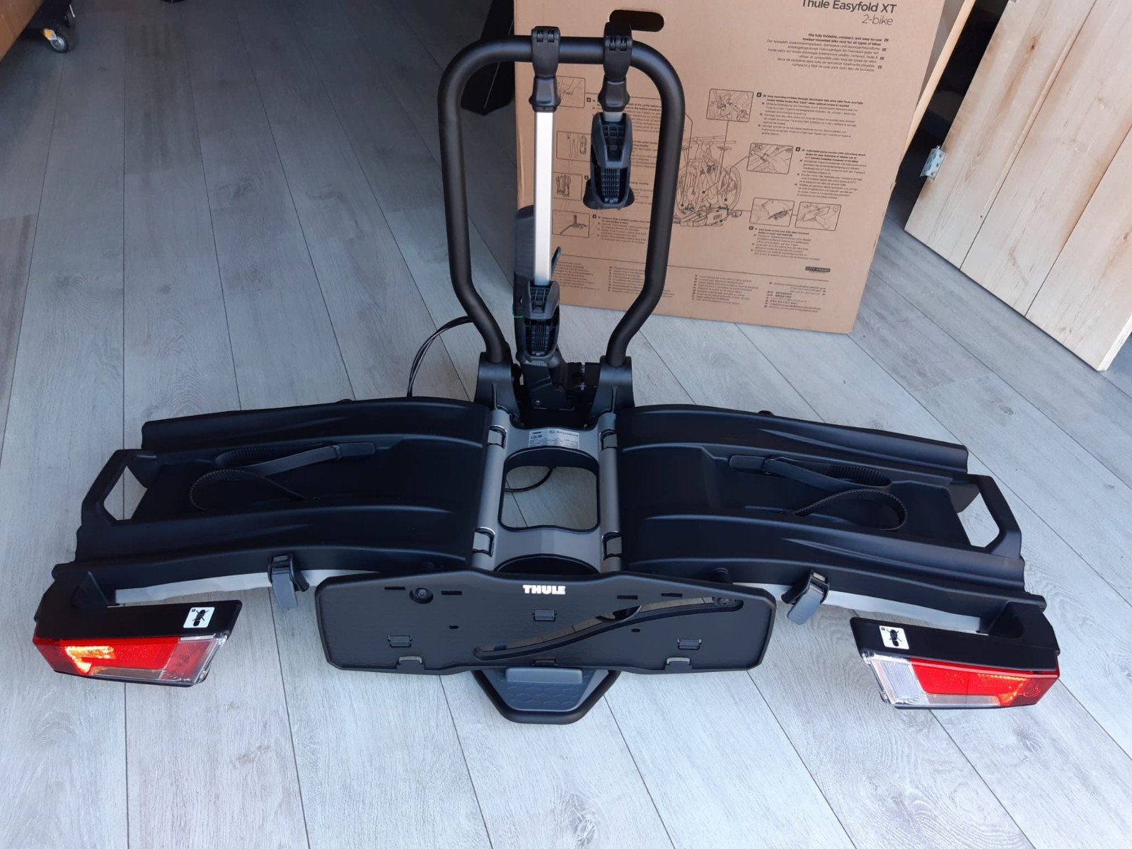 Nieuwe thule easyfold xt2 933 fietsendrager voor 2 e-bike's, Ophalen, Elektrische fiets, Nieuw, 2 fietsen
