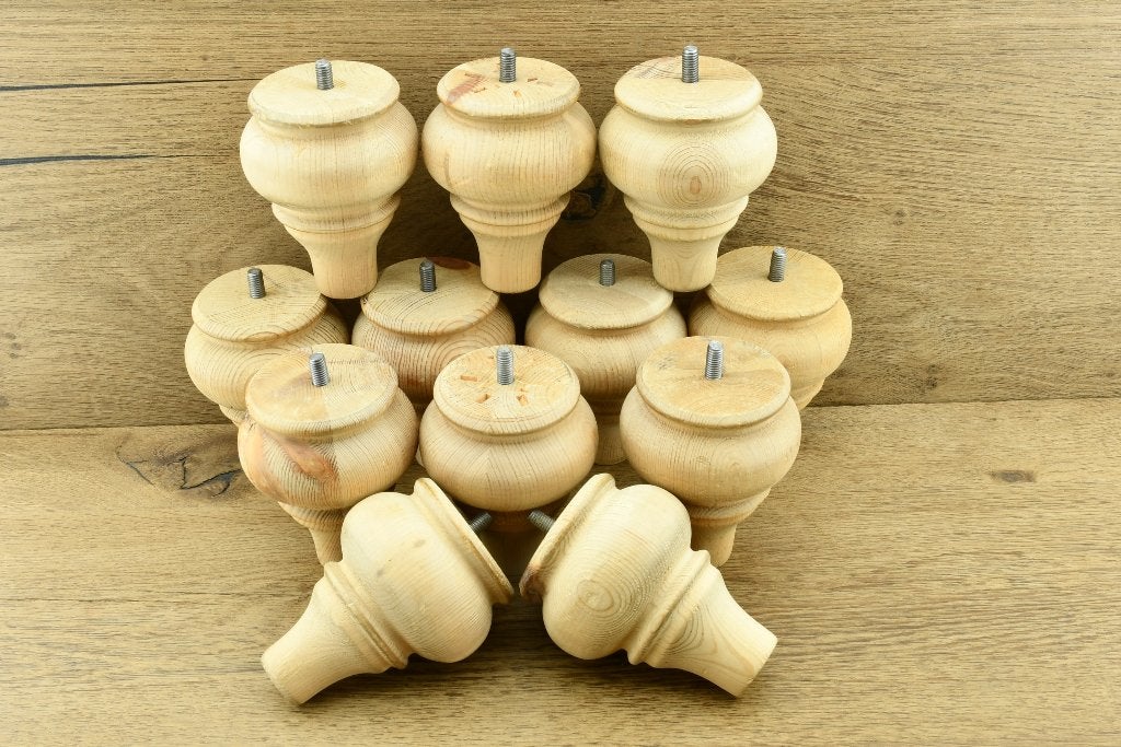 12 meubelpoten grenen hout, Ophalen of Verzenden