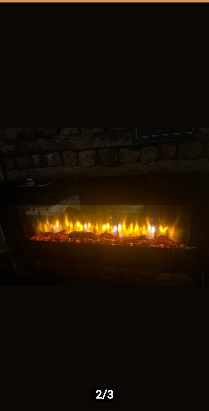 Elektrische Inbouwkachel met LED Vlammen en Verwarming, Ophalen, Vrijstaande haard, Elektrische haard