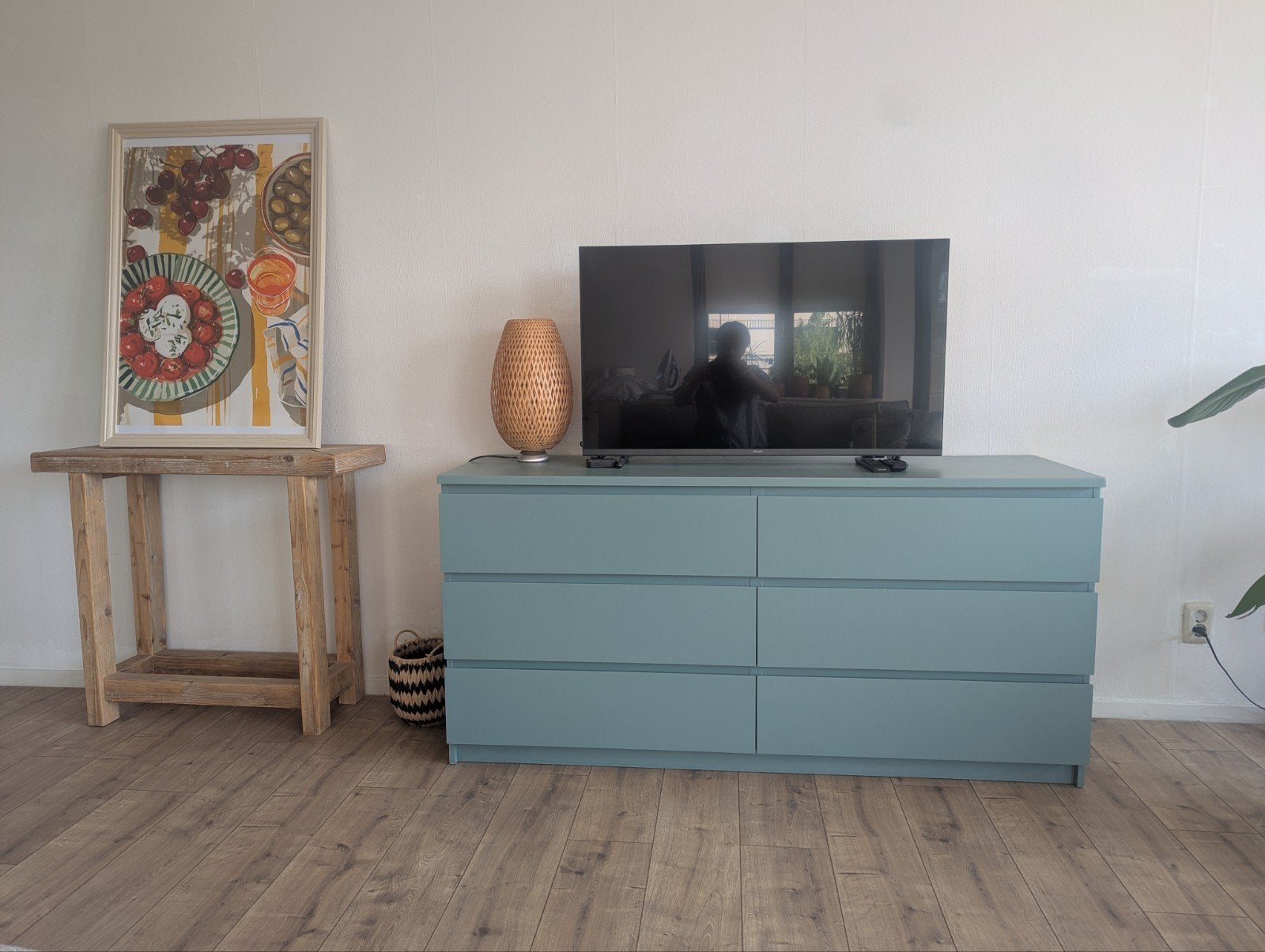 Ikea Malm Ladekast in Mintgroen - 6 lades, Ophalen, Gebruikt, 25 tot 50 cm, 150 tot 200 cm