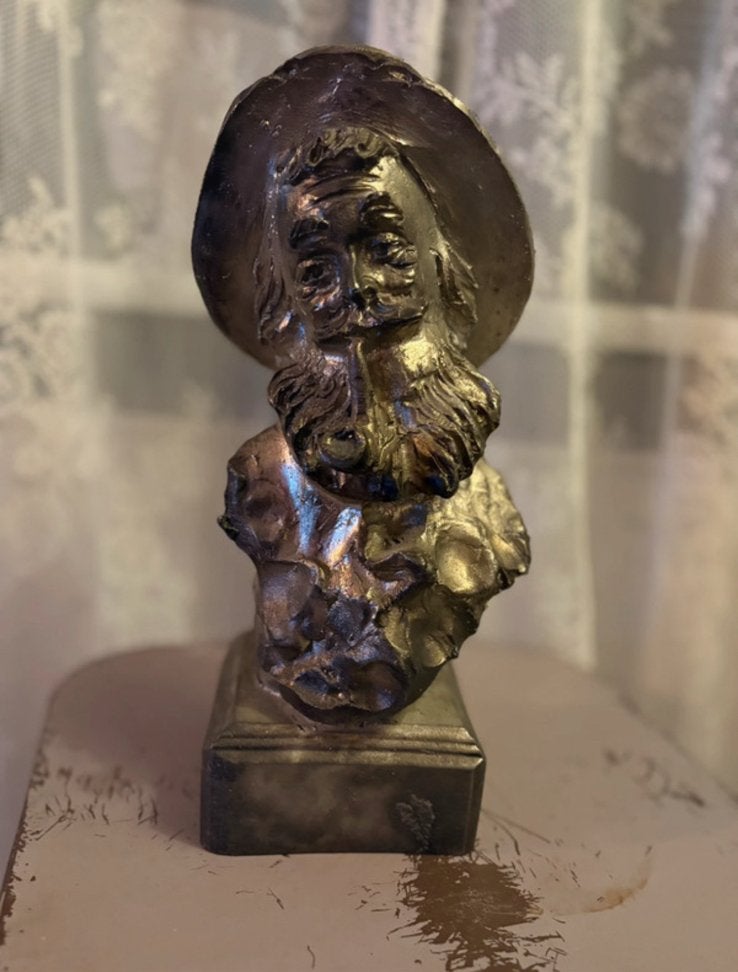 Vintage Buste van Paoletti - Gesigneerd, Antiek en Kunst, Kunst | Beelden en Houtsnijwerken, Zilver, Minder dan 20 cm, Buste, Ophalen of Verzenden