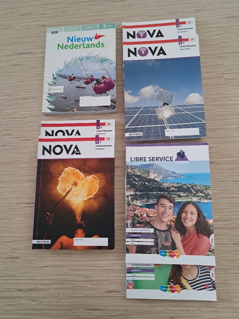 VWO 3 schoolboeken: NOVA, Libre service, Nieuw Nederlands, Boeken, Schoolboeken, Ophalen, Gelezen, VWO, Overige vakken